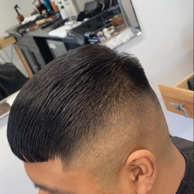 Slick back with skin fade